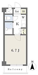 リブ原ノ町 1Kの間取図画像