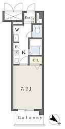 エル・セレーノ守口駅前 2階1Kの間取り