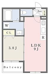 たからの森 2階1LDKの間取り