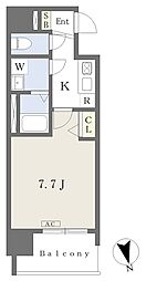 EXE上町台 1Kの間取図画像