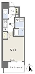 EXE上町台 1Kの間取図画像