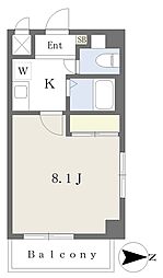 Ｒｏｓａ　Ｃａｎｄｏｒｅ 10階1Kの間取り