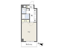 名古屋市営桜通線 新瑞橋駅 徒歩5分の賃貸マンション 4階1Kの間取り