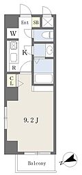 ゴルトベルク 1Kの間取図画像