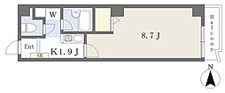 アーバンシティ栄生 1Kの間取図画像