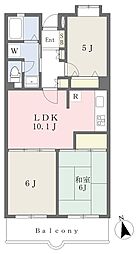 アトリア高井戸 1階3LDKの間取り
