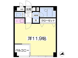 プレジリア西永福 3階ワンルームの間取り