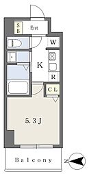 近鉄奈良線 東花園駅 徒歩3分の賃貸マンション 4階1Kの間取り