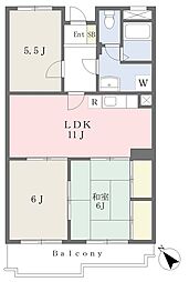 南海高野線 百舌鳥八幡駅 徒歩4分の賃貸マンション 3階3LDKの間取り