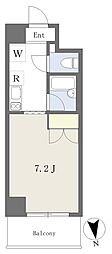 アーバンシティ上本町 ワンルームの間取図画像