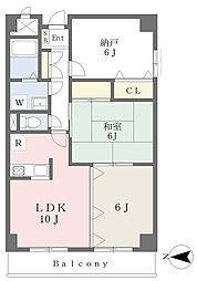 グランドゥールシェソワ 2SLDKの間取図画像