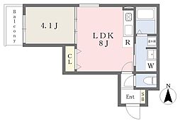 Tre Court東大阪 1LDKの間取図画像