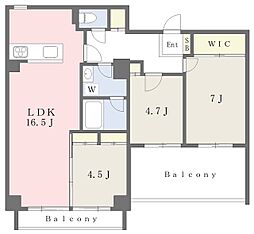 メゾンクレール 3LDKの間取図画像