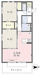 ハイムバンフィー 2LDKの間取図画像