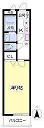 セントロイエルseifu 1Kの間取図画像