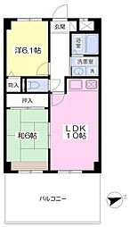 ウエストポート 2LDKの間取図画像