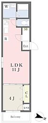 FaseciaREVE 1LDKの間取図画像