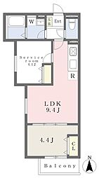 ハーネ・プラスワン 1SLDKの間取図画像