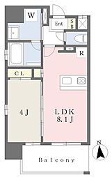 ラフィーネ城南 1LDKの間取図画像