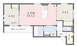 Maison de foret 2LDKの間取図画像