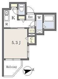 近鉄大阪線 長瀬駅 徒歩2分の賃貸アパート 3階1Kの間取り