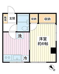フェリーゼ舞浜 1Kの間取図画像