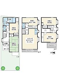 江戸川区東小岩3丁目戸建 5LDKの間取り