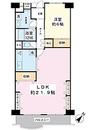 サンコーポ浦安F棟 1LDKの間取図画像