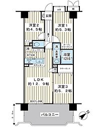 ダイアパレス浦安 3LDKの間取図画像