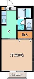 セフィラコバヤシ 1Kの間取図画像
