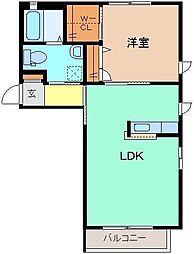 フォレスタ 1LDKの間取図画像