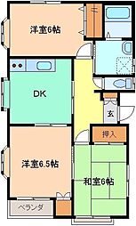 グランドパレスC-2 3DKの間取図画像