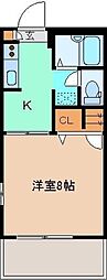 セフィラマーチB 1Kの間取図画像