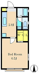 JR中央本線 吉祥寺駅 徒歩25分の賃貸アパート 1階1Kの間取り