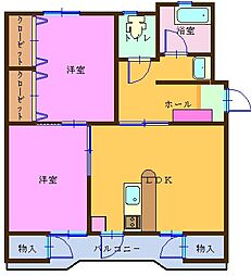 間取図画像 2LDK