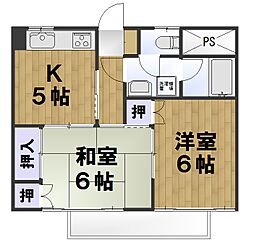 プリメイト21 2Kの間取図画像