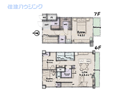 経堂セントラルマンション 3SLDKの間取図画像