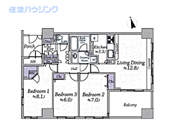 間取図画像 3LDK