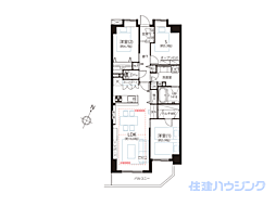 サンクレイドル・レヴィール池袋 2SLDKの間取図画像