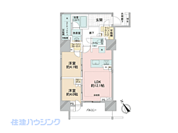 PROUD五反田 2LDKの間取図画像
