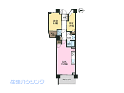 パークシティー高田馬場 2LDKの間取図画像