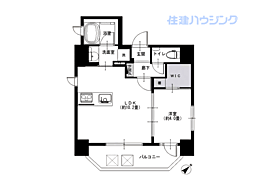 スタジオデン中目黒 1LDKの間取図画像
