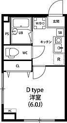 リブリ・美寿ゞ 2階1Kの間取り