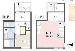 VENN 1階1LDKの間取り