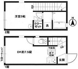 シーズンワンヒルズ 2階1DKの間取り