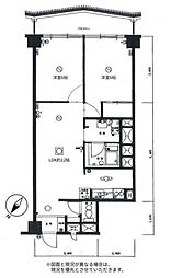 DIKマンション大船 2LDKの間取図画像
