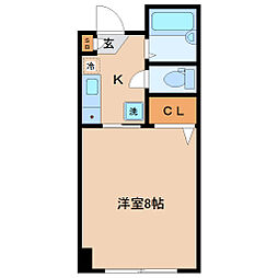 上杉KKビル 1Kの間取図画像