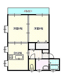 間取図画像 2DK