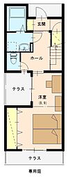 パティオトテラス 2LDKの間取図画像