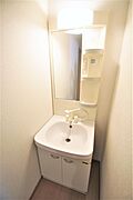 人気のシャワー付き洗面化粧台です。身だしなみを整える際に便利です。
